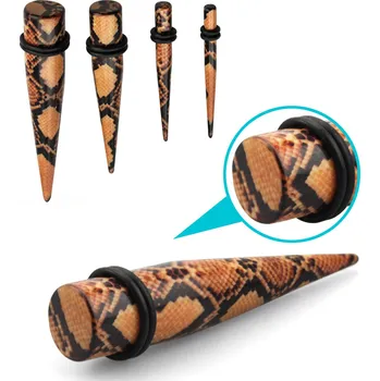 Piercing Piercingate Roztahovák do ucha - hadí kůže PTP00250 - Průměr Tunely, plugy, roztahováky: 10 mm