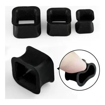 Piercing Piercingate Tunel do ucha - čtverec PTP00109 - Barva/Motiv: Černá, Průměr Tunely, plugy, roztahováky: 12 mm