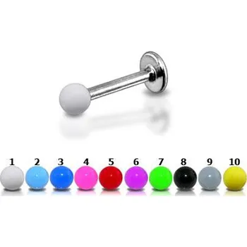 Piercing Piercingate Labreta s kuličkou PLA00155 - Barva/Motiv: Fialová, Délka tyčky: 8 mm, Průměr tyčky: 1,2 mm