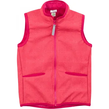 Dámská vesta korálová softshellová vesta se stojáčkem