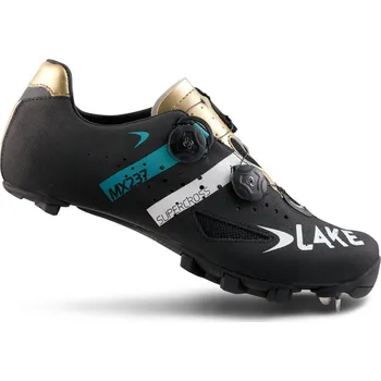 Pánské cyklistické tretry LAKE MX237 Supercross černé/zlaté/modré