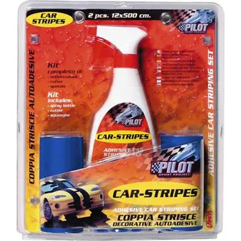 Samolepicí dekorace na vozidlo Samolepka KIT pruhy, 2x5m, š.12cm, modrá