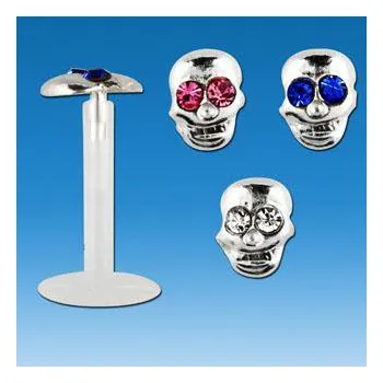 Piercing Piercingate Labreta s lebkou PLA00171 - Barva/Motiv: Růžová, Délka tyčky: 8 mm, Průměr tyčky: 1,2 mm