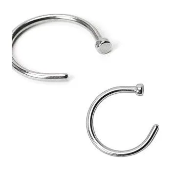 Piercing Piercingate Piercing do nosu - kruh PNO00112 - Průměr kroužku: 10 mm, Průměr tyčky: 1 mm