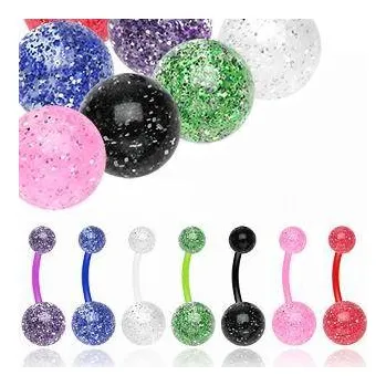 Piercing Piercingate Piercing do pupíku PBK00072 - Barva/Motiv: Čirá