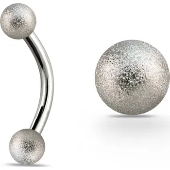 Piercing Piercingate Piercing do obočí s kuličkami POB00198 - Délka tyčky: 10 mm, Kuličky: 3 mm, Průměr tyčky: 1,2 mm