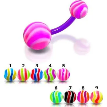 Piercing Piercingate Piercing do pupíku PBK00076 - Barva/Motiv: 6