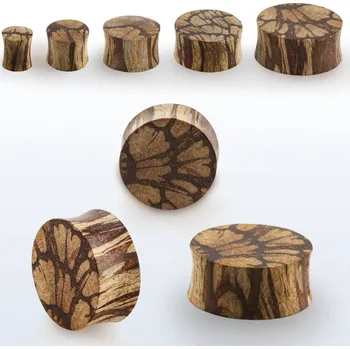 Piercing Piercingate Plug do ucha - dřevěný PTP00228 - Průměr Tunely, plugy, roztahováky: 12 mm