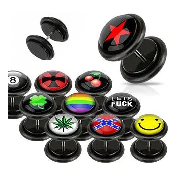 Piercing Piercingate Falešný piercing - s motivem PFA00139 - Barva/Motiv: Marihuana