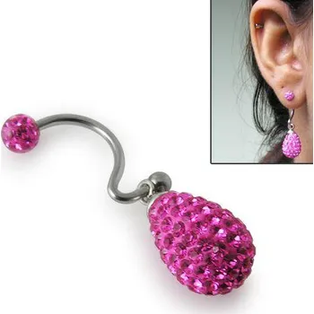 Piercing Piercingate Náušnice s krytaly NAU00605 - Barva/Motiv: Čirá