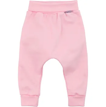 světle růžové kojenecké tepláčky s nízkým sedem