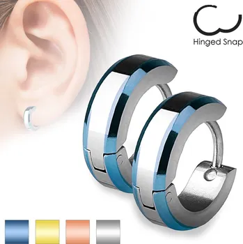 Piercing Piercingate Náušnice ocelové NAU00582 - Barva/Motiv: Růžové zlato