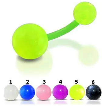 Piercing Piercingate Piercing do pupíku PBK00136 - Barva/Motiv: Fialová