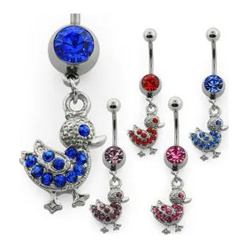 Piercing Piercingate Banánek s káčátkem PBV00423 - Barva/Motiv: Světle modrá