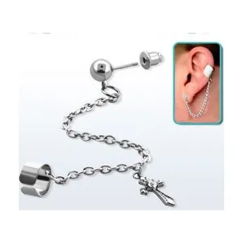 Piercing Piercingate Náušnice NAU00032 - Barva/Motiv: Růžová