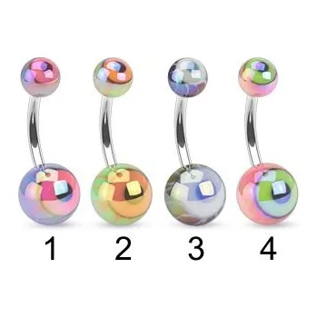 Piercing Piercingate Piercing do pupíku PBK00002 - Barva/Motiv: 4