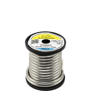 Páječka Olovnatá trubičková pájka S-Sn63Pb37E průměr 3mm