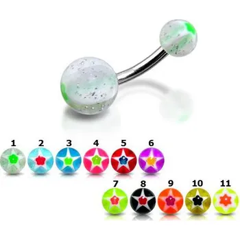 Piercing Piercingate Piercing do pupíku PBK00152 - Barva/Motiv: 6