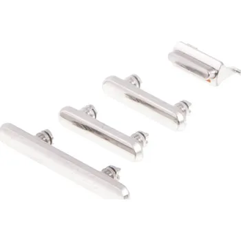 Náhradní kryt pro mobilní telefon Sada postranních tlačítek / tlačítka pro Apple iPhone X (Power + Volume + Mute) - bílá - kvalita A+