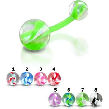 Piercing Piercingate Piercing do pupíku PBK00128 - Barva/Motiv: 2