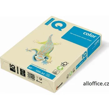 Kancelářský papír Barevný papír IQ COLOR BE66 A4 80 g - vanilková