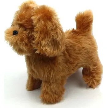 Hračka pro nejmenší Pejsek na vodítku hnědý