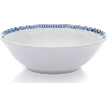 Thun 1794 Miska kompotová, český porcelán, 13 cm, bílá krajka, modrý lem, Thun