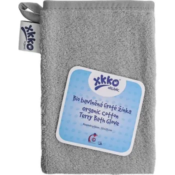 BIO bavlněná froté žínka XKKO Organic - Silver