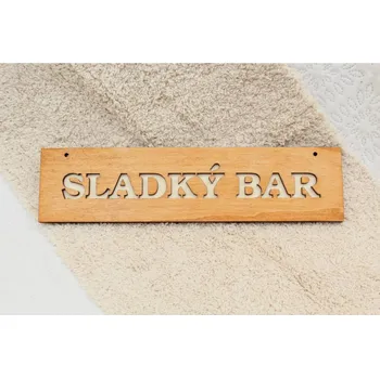 Svatební dekorace Svatební cedule - SLADKÝ BAR - tmavá se světlým nápisem