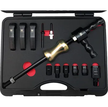 Systém vstřikování Sada přípravků s reverzním kladivem na demontáž vstřikovačů, sada 12 dílů, Welzh (Welzh Werkzeug)