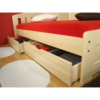 dřevěný půlený úložný prostor z masivu REMI 1/2 (úložný prostor na lůžkoviny půlený REMI 1/2)