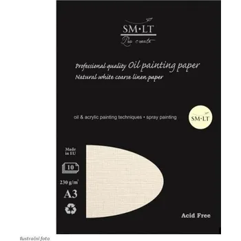 SMLT Blok Šeps pro olej + akryl A3, 230 g/m2, 10 listů