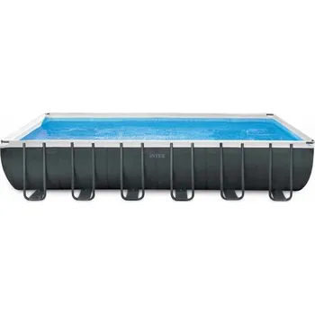 Bazén Intex Ultra Rectangular Frame Pools Set 7,32 x 3,66 x 1,32 m + písková filtrace, schůdky, plachta, podklad