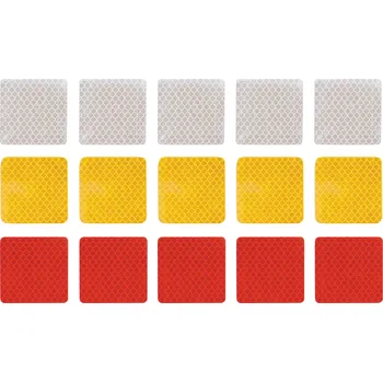 3M reflexní Diamond grade samolepky - čtverečky 5 x 5 cm - mix 15 ks