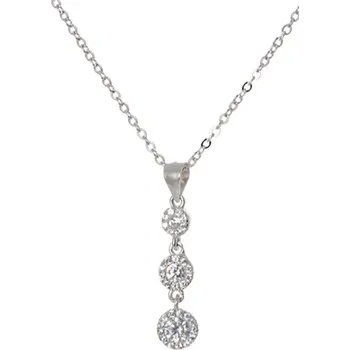Náhrdelník Dámský stříbrný náhrdelník s čirými zirkony 59872F