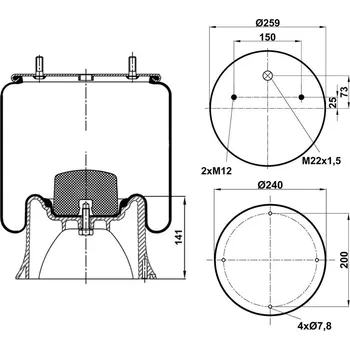 Měch pérování pro SAF 2618V