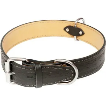 Obojek pro psa B&F Obojek kožený zdobený vlisem černý