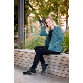 Dámský svetr dámské sako v mint melíru