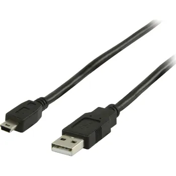 Datový kabel ACRYAN Propojovací kabel USB 2.0 zástrčka USB A - zástrčka USB mini B 5-pin s feritem, 1 m (VLCP60300B10F)