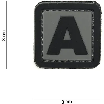 Nášivka Gumová nášivka 101 Inc písmeno A - šedá