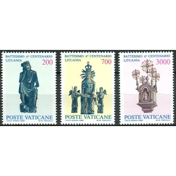 Poštovní známka (1987) MiNr. 913 - 915 ** - Vatikán - 600. výročí christianizace Litvy
