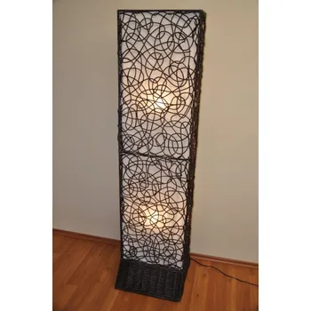 Axin Trading s.r.o. Lampa ratanová vysoká včetně LED žárovek