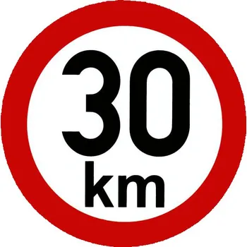 Samolepka - rychlost 30 km/h