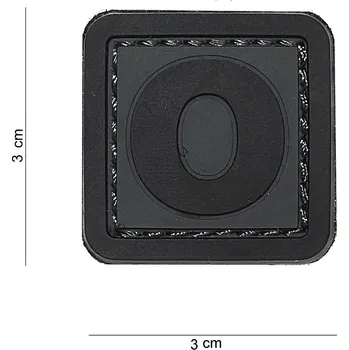 Nášivka Gumová nášivka 101 Inc písmeno O - šedá