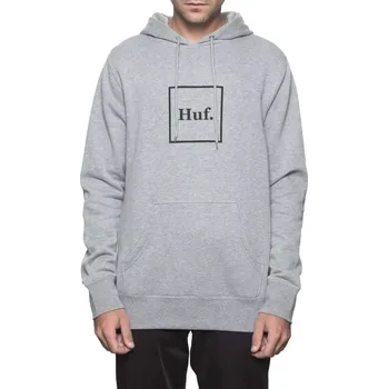 Pánská mikina huf Pánská mikina box logo po hoodie grey heather