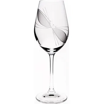 Sklenice Bohemia Crystal - broušené skleničky na víno Viola Mašle (250 ml, 6 ks)