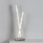 Searchlight EU2111CC LED stolní svítidlo Column 1x10,8W | 360lm | 4000K - chrom, křišťál + Trio 983-3400 3x LED žárovka TROPFEN 1x4W | E14 | 470lm | 3000K