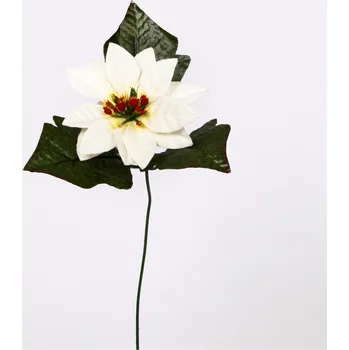 umělá květina Poinsettia 1x pr.9,5/40cm bílá (LY-010185-W)