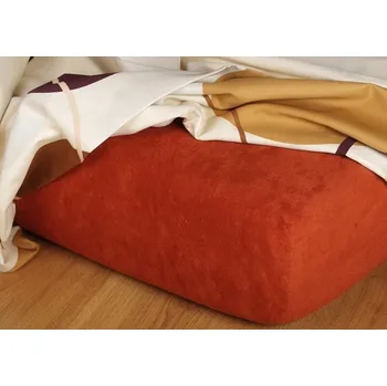 DADKA VRACOV Froté prostěradlo 180 x 200 cm, cihlové