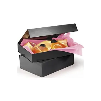 Dárkové krabice s magnetickým uzávěrem 375x265x65mm, černá - Balení po 1 ks